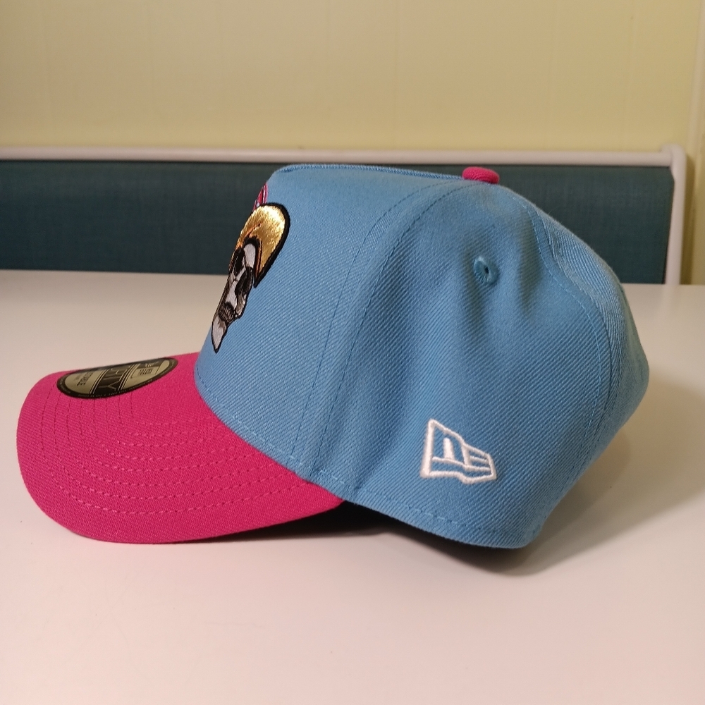 New Era Mexico Aztec Skull Warrior Chief Headdress 9Forty Sky Blue SnapBack Hat - Picture 4 of 7